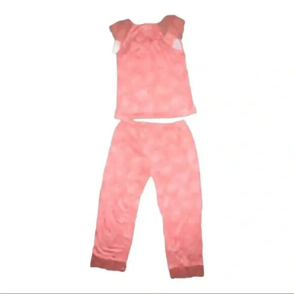 Charter Club Coral Daisy Lace Short Sleeve PJ Set Extra Small NWT